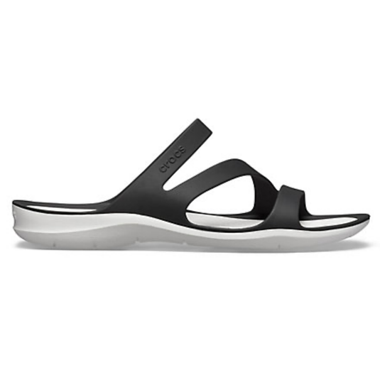 Crocs Womens Swiftwater Sandals Ladies Footwear - Black/White-3