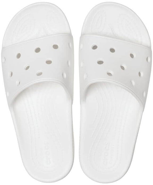 Crocs Mens Classic Slide Sandals Flip Flops Thongs - White-4