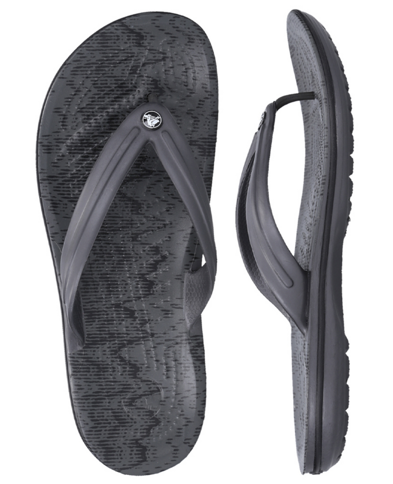 Load image into Gallery viewer, Crocs Flip Flops Thongs Crocband Cardio Wave Flip Relaxed Fit - Graphite/Black-3
