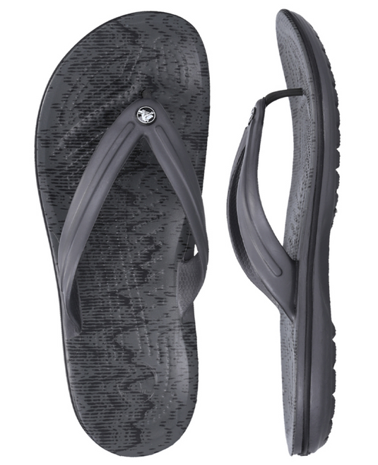 Crocs Flip Flops Thongs Crocband Cardio Wave Flip Relaxed Fit - Graphite/Black-3