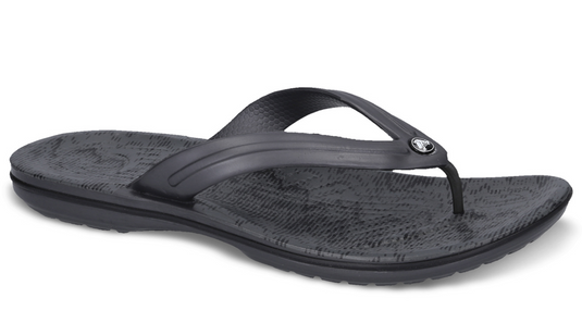 Crocs Flip Flops Thongs Crocband Cardio Wave Flip Relaxed Fit - Graphite/Black-1