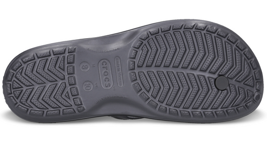 Crocs Flip Flops Thongs Crocband Cardio Wave Flip Relaxed Fit - Graphite/Black-4