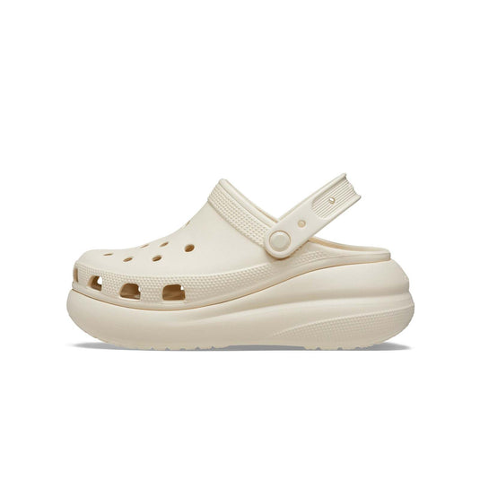 Crocs Classic Crush Platform Clog Sandals - Bone-4