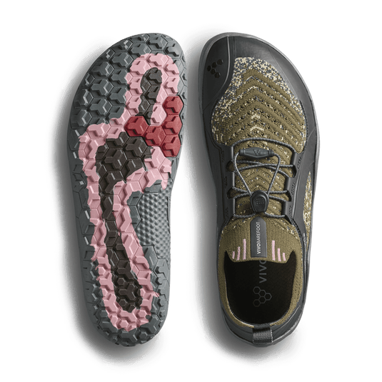 Vivobarefoot Primus Trail Knit FG Grounding Womens Dark Olive-1
