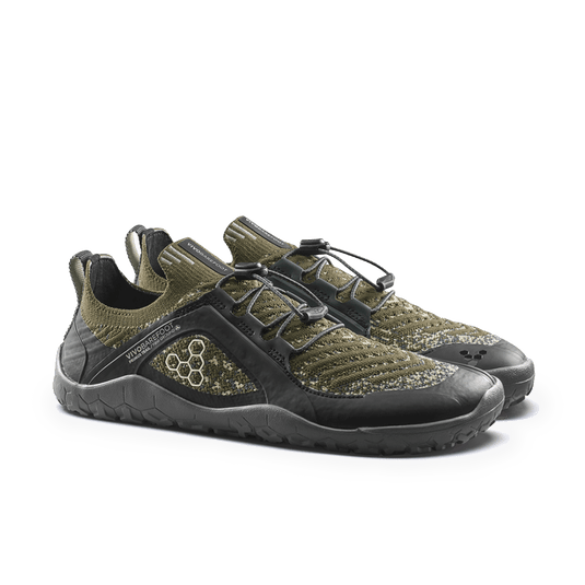 Vivobarefoot Primus Trail Knit FG Grounding Womens Dark Olive