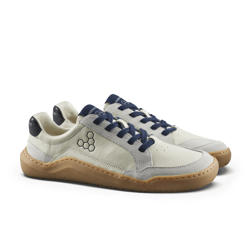 Load image into Gallery viewer, Vivobarefoot Gobi III Women's Barefoot Leather Sneaker – Limestone/Seaborne
