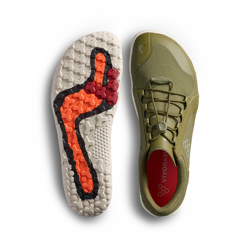 Load image into Gallery viewer, Vivobarefoot Primus Trail III All Weather FG Womens Dark Olive/White-1
