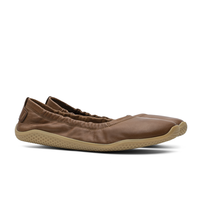 Load image into Gallery viewer, Vivobarefoot Primus Asana Yin Ballerina Leather Womens Tan-3

