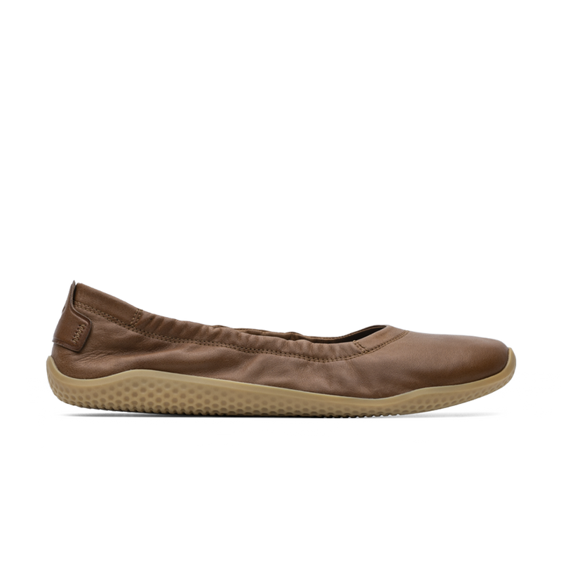 Load image into Gallery viewer, Vivobarefoot Primus Asana Yin Ballerina Leather Womens Tan-0

