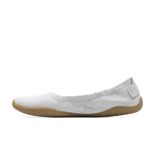 Vivobarefoot Primus Asana Yin Ballerina Leather Womens Limestone-2