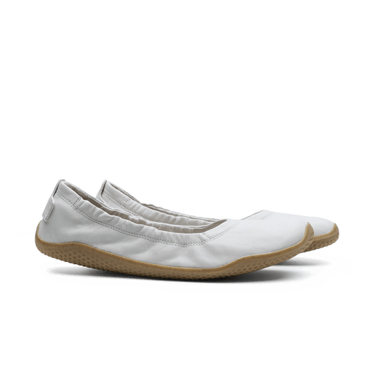 Vivobarefoot Primus Asana Yin Ballerina Leather Womens Limestone-3