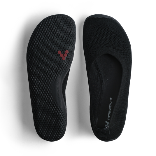 Vivobarefoot Primus Asana Yin Ballerina Knit Womens Obsidian-1