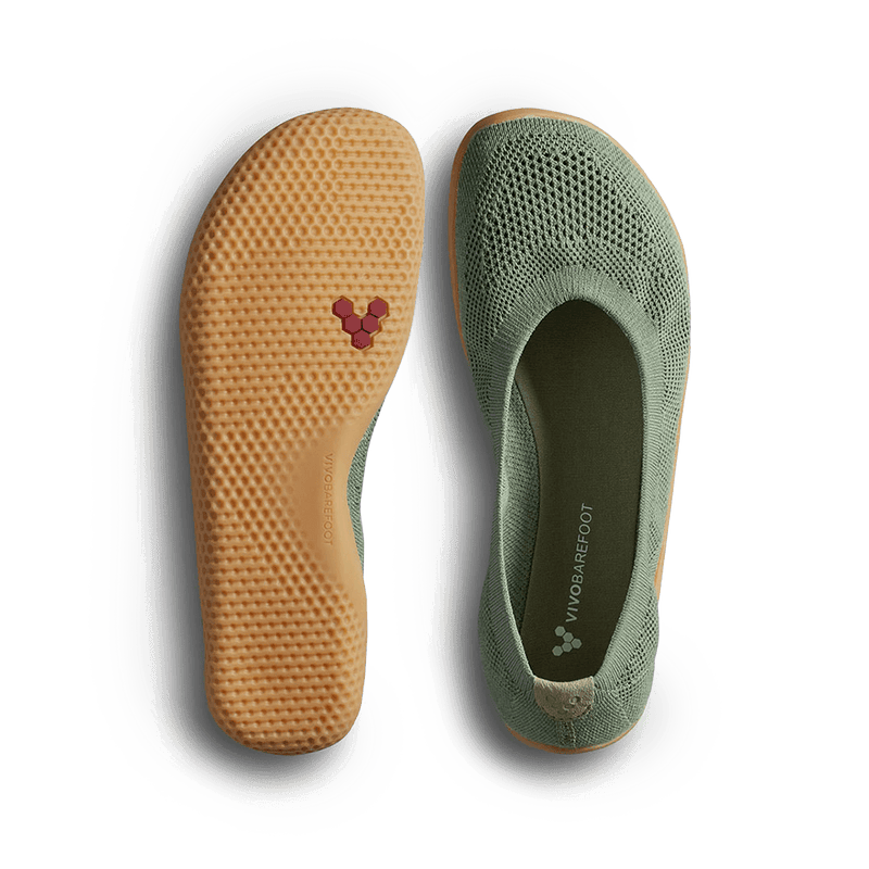 Load image into Gallery viewer, Vivobarefoot Asana Yin Ballerina Knit Women's Barefoot Pump – Dusty Green
