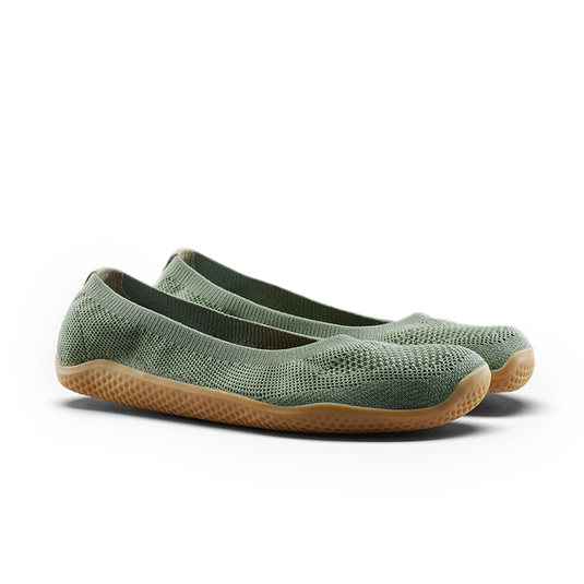 Vivobarefoot Asana Yin Ballerina Knit Womens Dusty Green-3