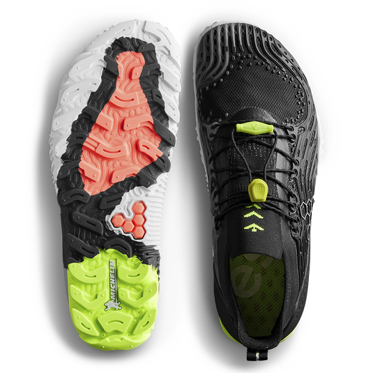 Vivobarefoot Hydra Esc Womens Obsidian/Safety Yellow-1