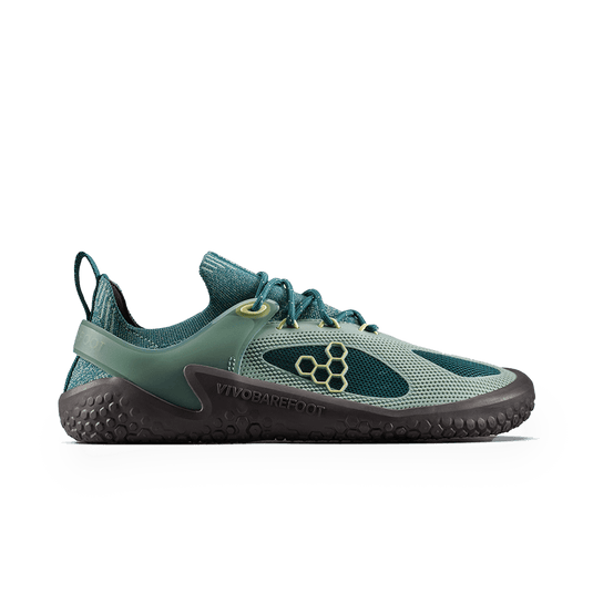 Vivobarefoot Motus Strength Womens Glacial Green performance sneakers for high-impact workouts