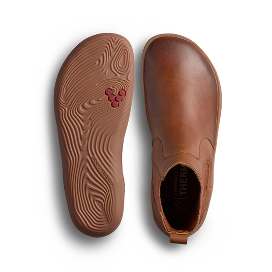 Vivobarefoot Sensus Chelsea Womens Dark Tan-1