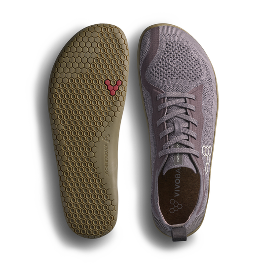 Vivobarefoot Primus Lite Knit Natural Womens Dark Gull Gray-1