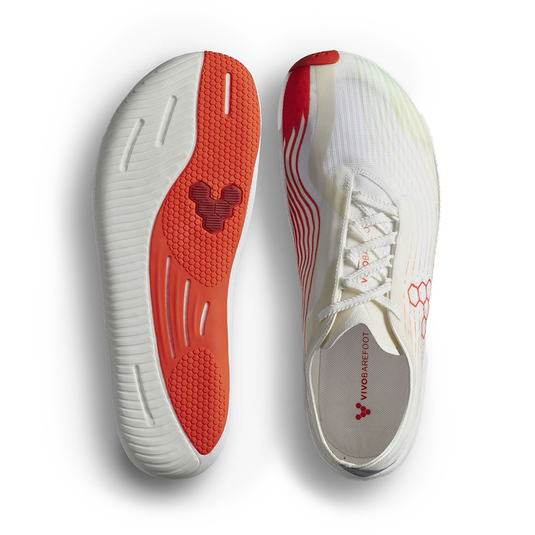 Vivobarefoot Primus Flow Womens Bright White/ Neon Orange-1