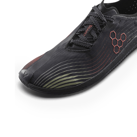 Vivobarefoot Primus Flow Women's Barefoot Running Shoe – Obsidian/Cherry Tomato