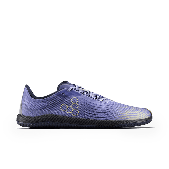 Vivobarefoot Primus Flow Womens Sweet Lavender side view with low-density ETPU midsole.