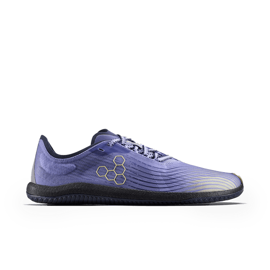 Vivobarefoot Primus Flow Womens Sweet Lavender side view with low-density ETPU midsole.