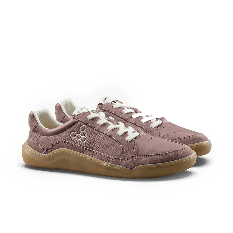 Load image into Gallery viewer, Vivobarefoot Gobi II Sneaker Premium Leather Womens Twilight Mauve for a natural barefoot experience.
