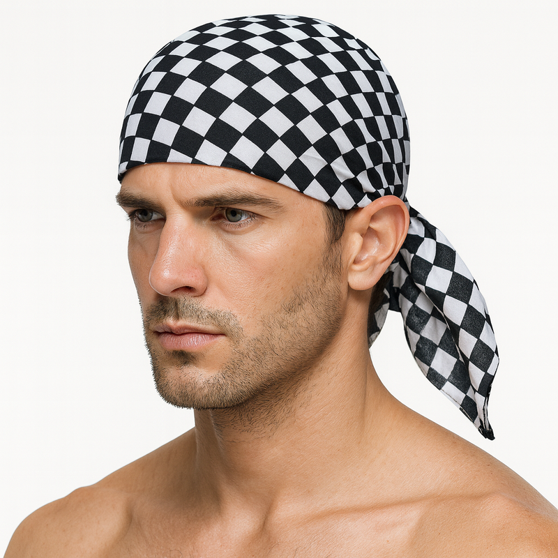 Load image into Gallery viewer, 20x BANDANA Paisley 100% COTTON Head Wrap Durag Bandanna Scarf Mask BULK - Chess Check-1
