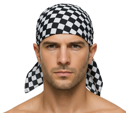 20x BANDANA Paisley 100% COTTON Head Wrap Durag Bandanna Scarf Mask BULK - Chess Check-2