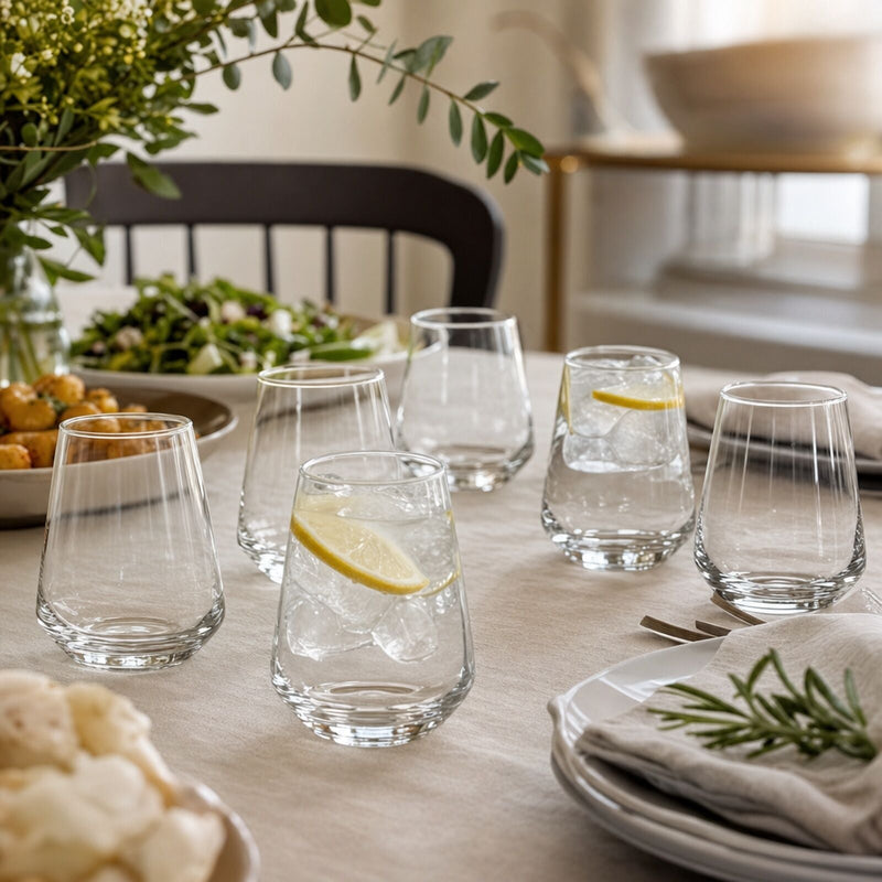 Load image into Gallery viewer, 6x Crown Summit Tumbler Glasses 400ml Clear Highball Water Juice Cocktail Set-2
