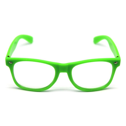 Green and Yellow Party Glasses with Clear Lenses – Fun 80s Australia Day or Costume Glasses (Set of 2)-3
