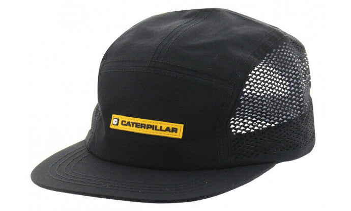 CAT AO Print Hat Snapback Baseball Hat Cap Skate Surf Caterpillar - Pitch Black-0