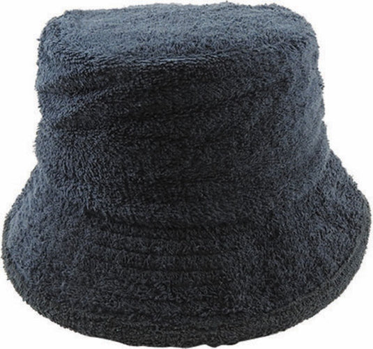 Terry Towelling Bucket Hat Daggy Fishing Camping Retro Aussie Lad Cap - Black-1