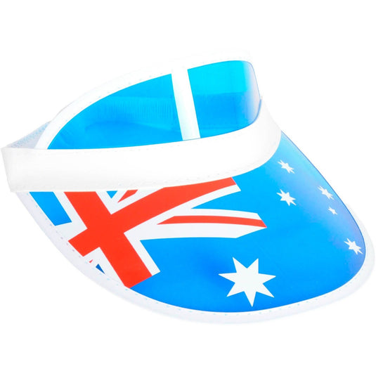 Australian Flag Plastic Visor | Patriotic Sun Hat | Party Accessory-1