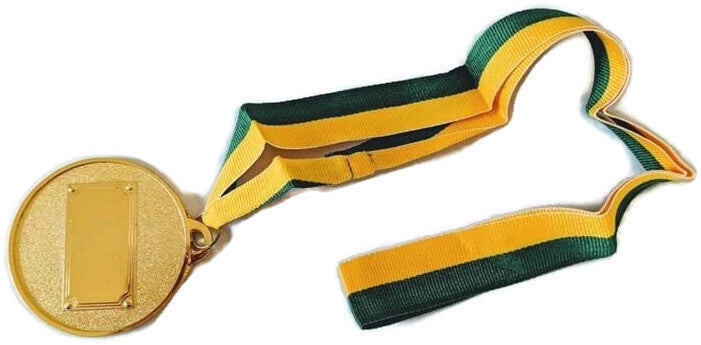 Load image into Gallery viewer, METAL WINNER GOLD MEDAL 1st Party Favours Sports Day 40cm Ribbon - Green/Gold-2
