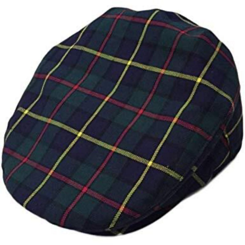 Load image into Gallery viewer, Stratford England Tartan Flat Hat Wool Country Driving Fishing Cap Linney-2
