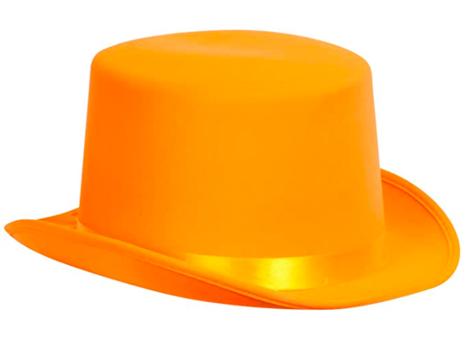 Load image into Gallery viewer, 6x SATIN TOP HAT Costume Party Cap Fancy Dress Trilby Fedora One Size BULK - Orange-2
