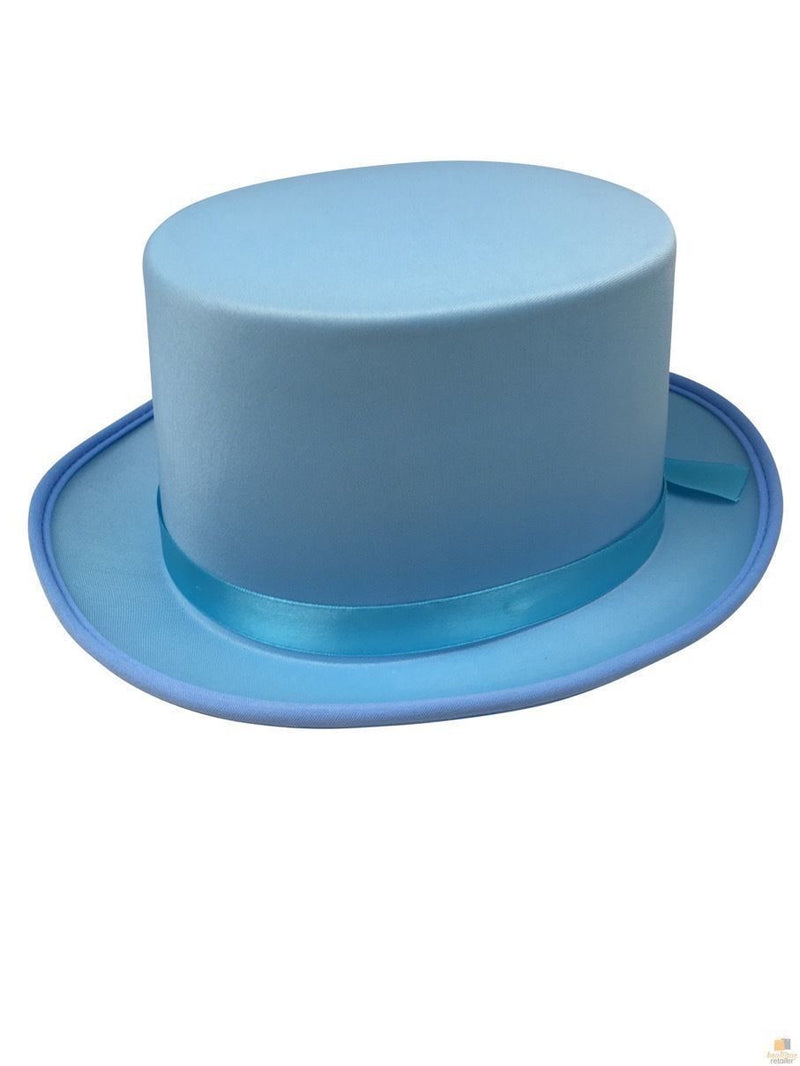 Load image into Gallery viewer, 6x SATIN TOP HAT Costume Party Cap Fancy Dress Trilby Fedora One Size BULK - Sky Blue-2
