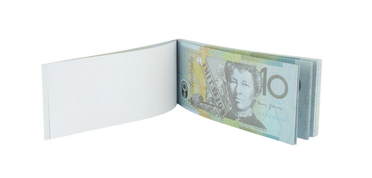 10 Dollar Australian Souvenir Note Pad Fake AUD Money - 1 Pack of 50 Sheets-2
