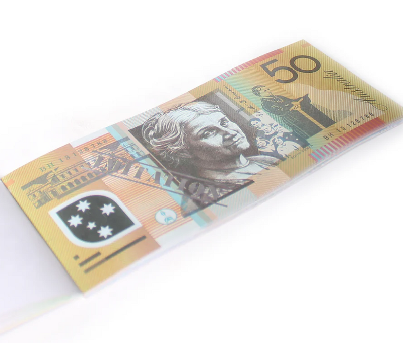 Load image into Gallery viewer, 50 Dollar Australian Souvenir Note Pad Fake AUD Money - 1 Pack of 50 Sheets-4
