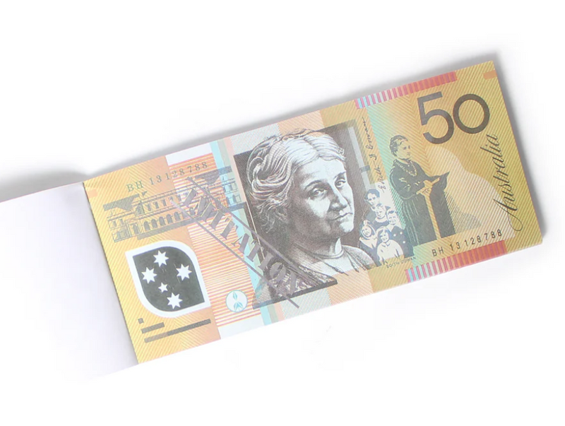 Load image into Gallery viewer, 50 Dollar Australian Souvenir Note Pad Fake AUD Money - 1 Pack of 50 Sheets-3
