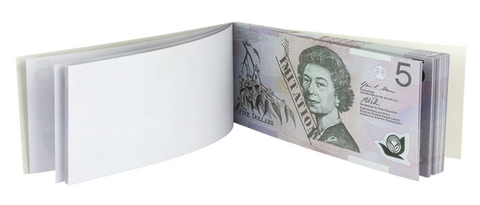 5 Dollar Australian Souvenir Note Pad Fake AUD Money - 1 Pack of 50 Sheets-2