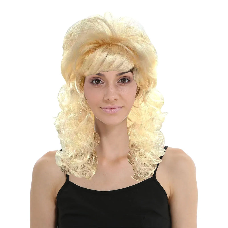 Load image into Gallery viewer, RETRO WIG Curly Long Hair Disco Punk Rock Party Costume 60s 70s 22425 - Blonde-0
