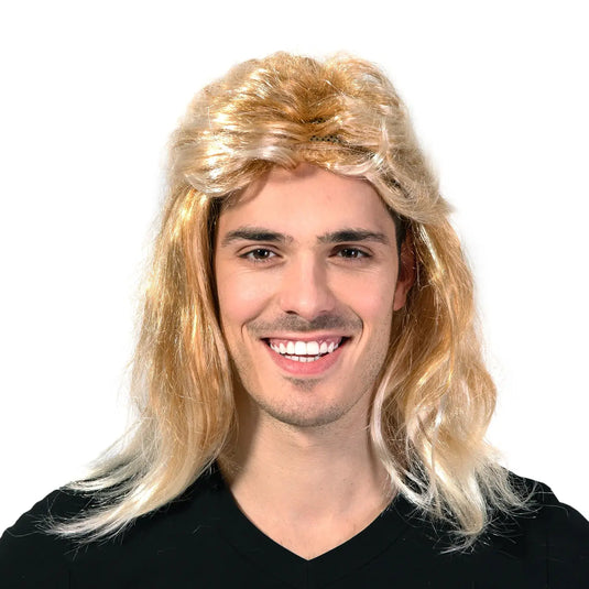 Mullet Wig 80s Party Costume Rock Bogan Punk 70s 90s Hair - Dirty Blonde-1
