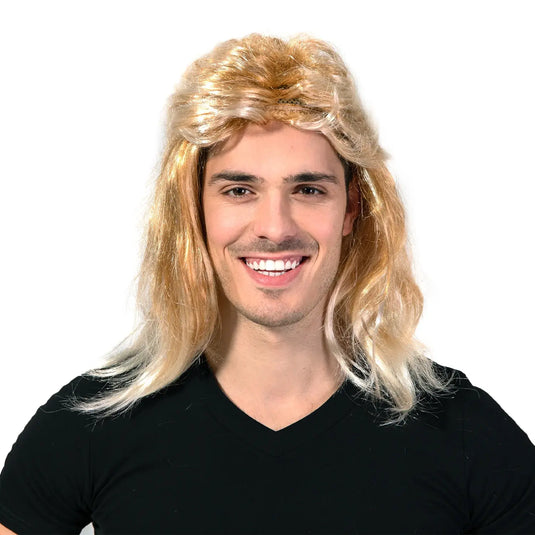 Mullet Wig 80s Party Costume Rock Bogan Punk 70s 90s Hair - Dirty Blonde-2