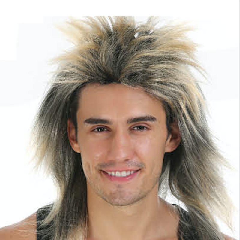 Load image into Gallery viewer, SPIKY PUNK Mullet Wig Costume Party Fancy Rock Hair Disco 70s 80s - Blonde-1
