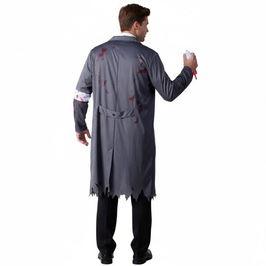 Mens Crazy Zombie Surgeon Costume Doctor Dead Zombie Halloween Lab Party-2