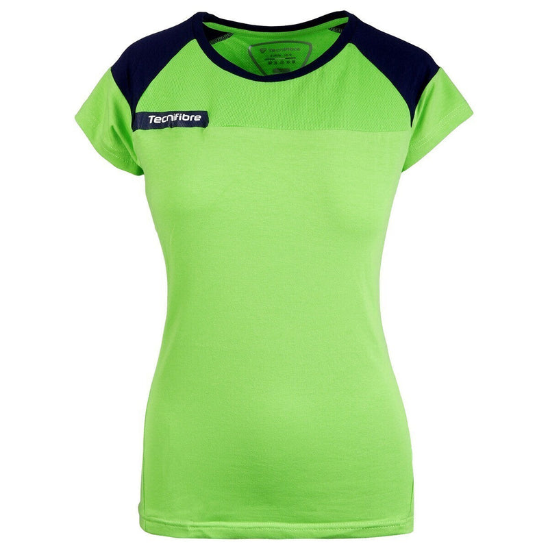 Load image into Gallery viewer, Tecnifibre Womens Top Tee Shirt F1 Airmesh 360 Tennis Fitness -  Green/Navy-0

