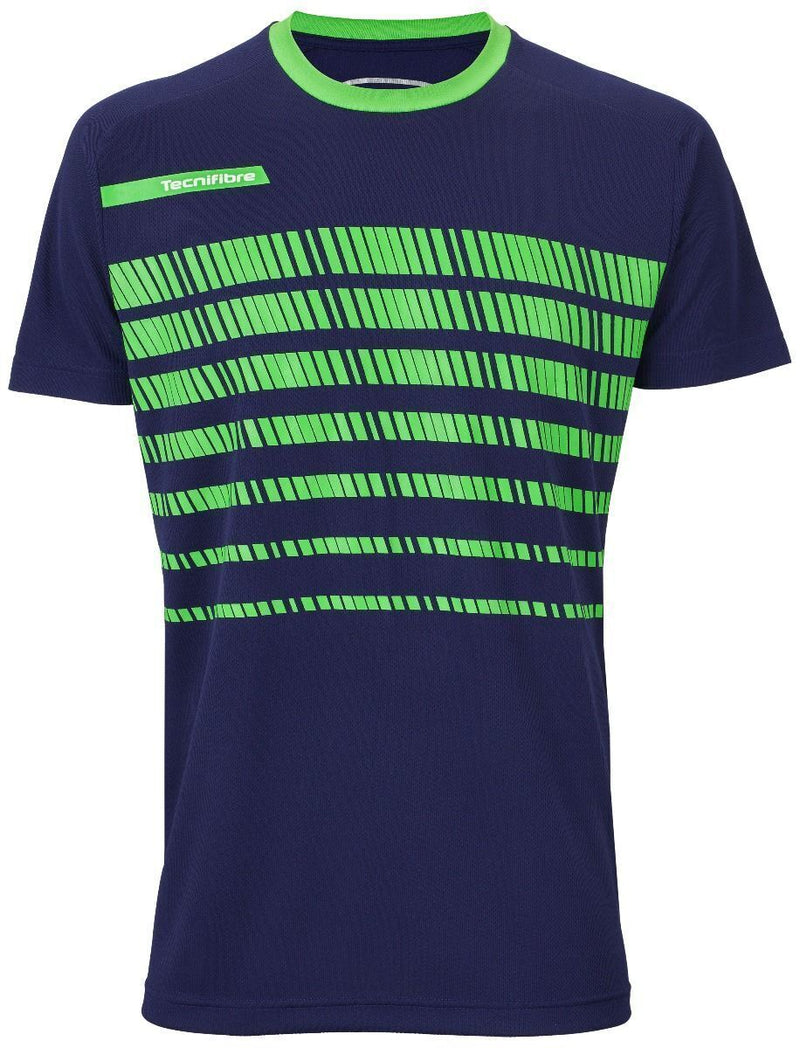 Load image into Gallery viewer, Tecnifibre Womens Top Tee Shirt F2 Airmesh 360 Tennis Fitness -  Navy/Green-0
