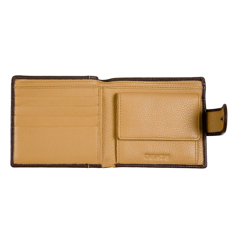 Load image into Gallery viewer, Dents Mens Pebble Grain Leather Bifold Wallet with RFID Blocking and Coin Purse in Bordeaux/Light Tan-4
